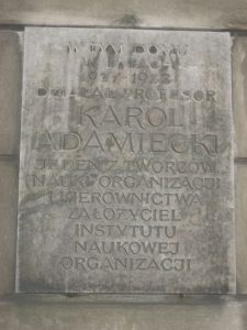 Gant_Karol_Adamiecki_plaque,_Warsaw